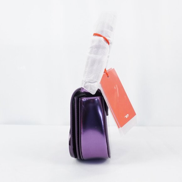 Diesel 1DR Top Handle Shoulder Bag In Purple Mirrored Leather - NWT & Dust Bag - Picture 5 of 12